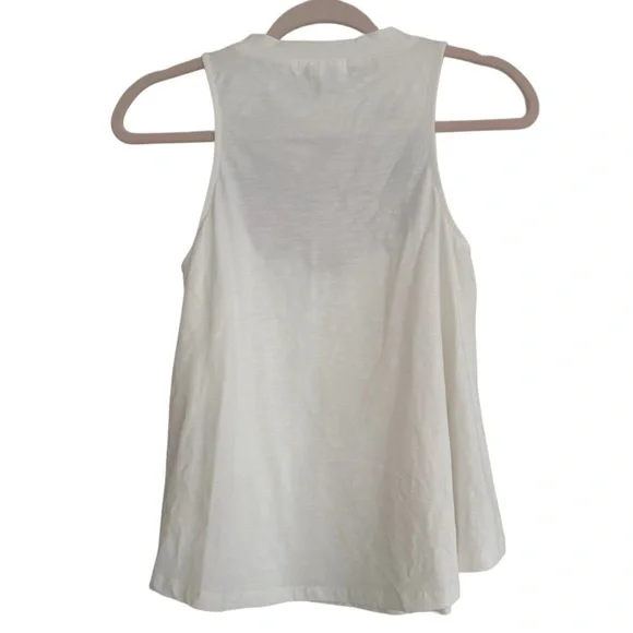 THML Cream Floral Boho Hippie Indie 70s Cowgirl Embroidered Sleeveless Tank Top - Picture 6 of 6